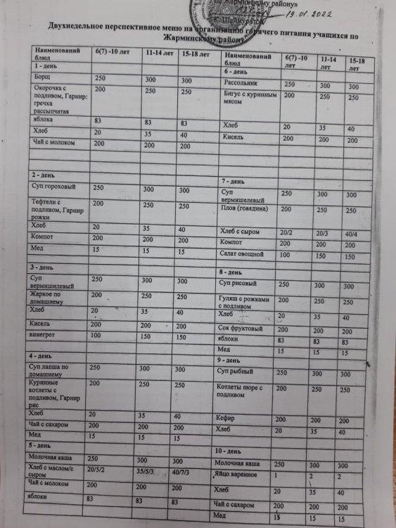 Перспективтық меню